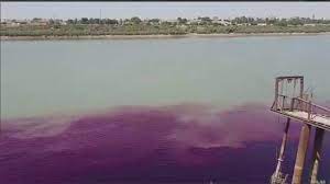 توضیح محیط زیست خوزستان درباره مشاهده لکۀ ارغوانی رنگ در رودخانه کارون