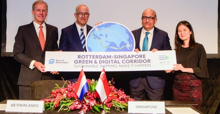 ایجاد طولانی‌ترین کریدور کشتیرانی سبز و دیجیتالی بین سنگاپور و بندر روتردام