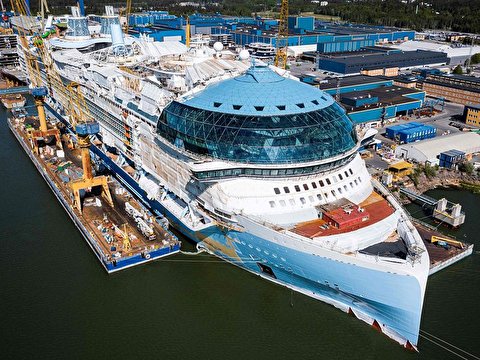 (تصاویر) بزرگ‌ترین کشتی تفریحی جهان