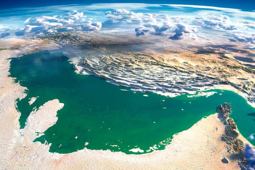 نقشه ماهواره ای خلیج فارس