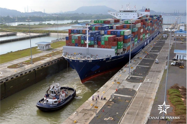 افزایش، تزانزیت از کانال پاناما، با بهبود تجارت جهانی دریایی