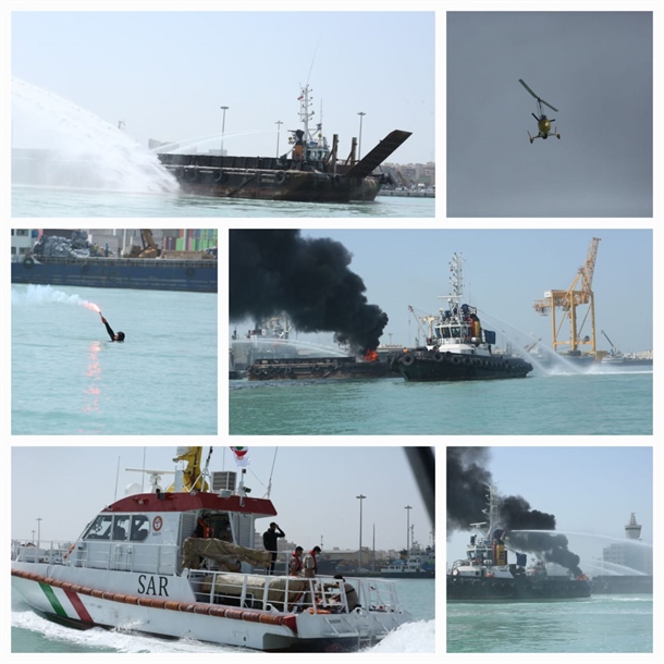 سازمان بنادر و دریانوردی، مانور جستجو و نجات دریایی،بندر بوشهر