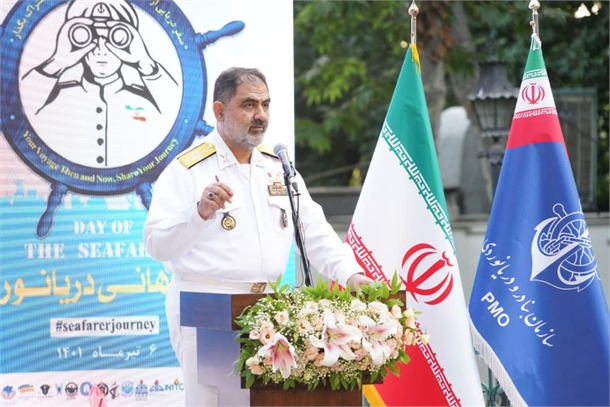 شهرام ایرانی، فرمانده نیروی دریایی ارتش، روز جهانی دریانورد، سازمان بنادر