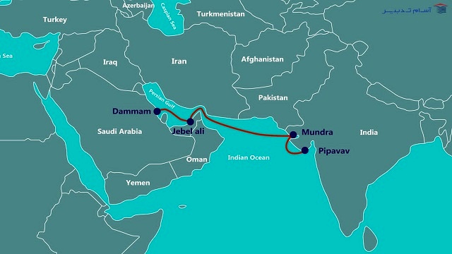 راه اندازی سرویس جدید حمل کانتینری بین هند، امارات و عربستان سعودی