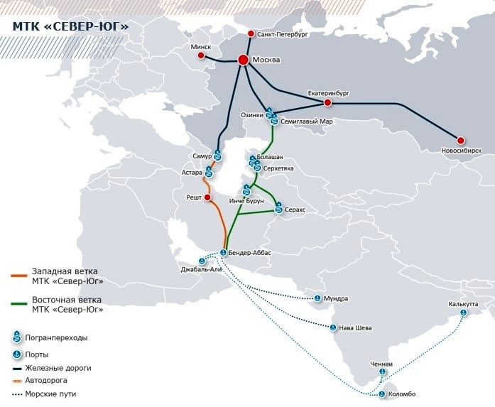 سرویس منظم حمل ریلی – دریایی کانتینری بین مسکو و هند راه اندازی شد