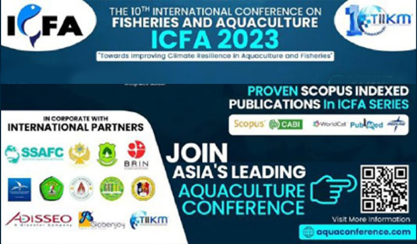 دهمین کنفرانس بین المللی شیلات و آبزی پروری (ICFA 2023) 24 تا 26 اکتبر 2023 بالی اندونزی