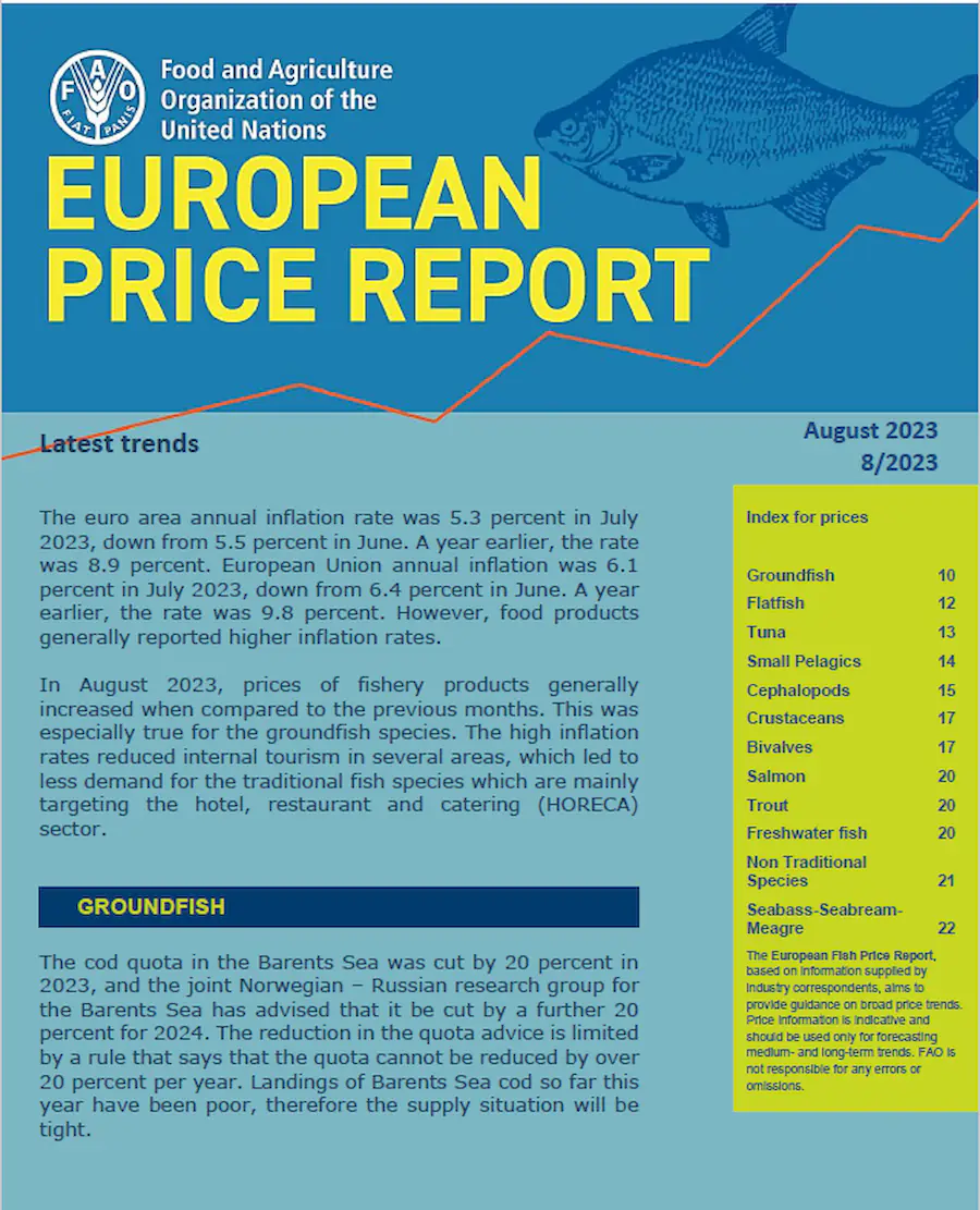 آخرین اخبار تجارت آبزیان اروپا مجله اینفوفیش (شماره 9 جولای 2023)