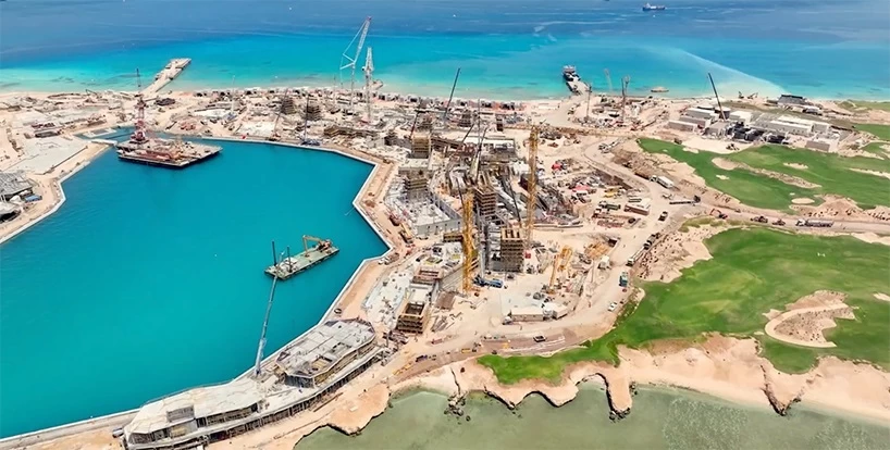 ویدیویی از پیشرفت پروژه ساحلی نئوم عربستان + عکس