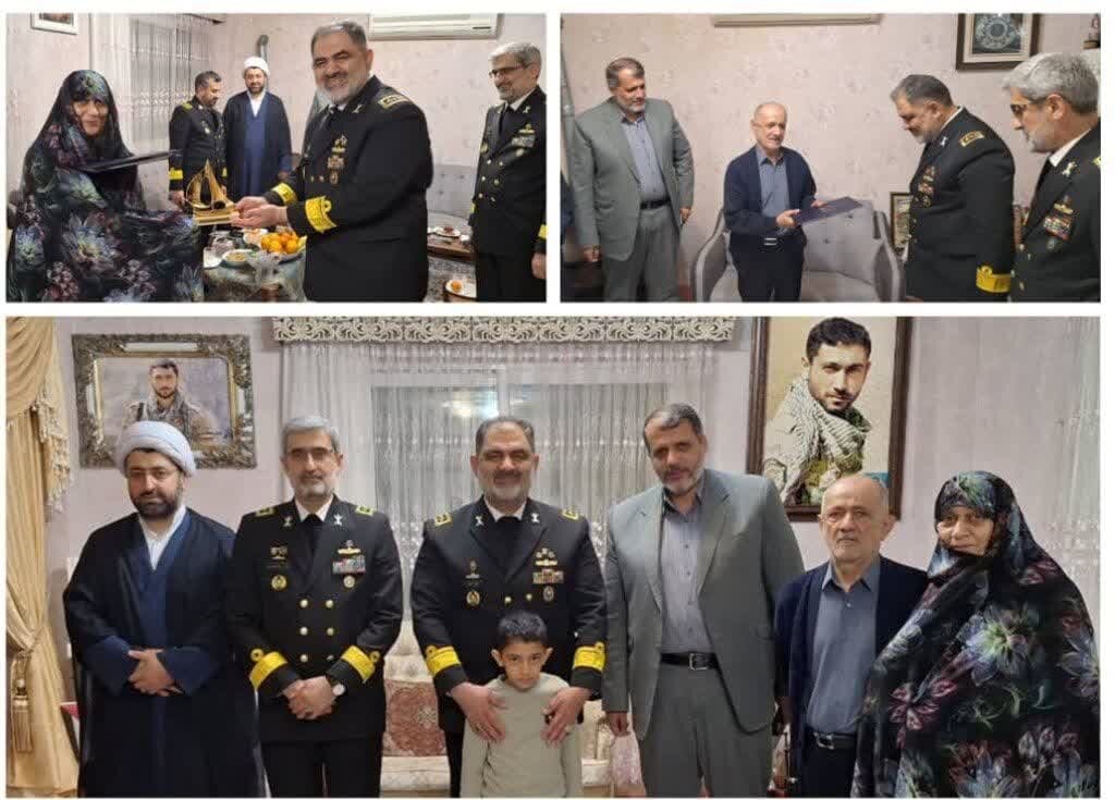 دیدار فرمانده نداجا با خانواده شهید بواس در چالوس