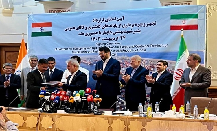 عقد همکاری 10 ساله ایران و هند در چابهار