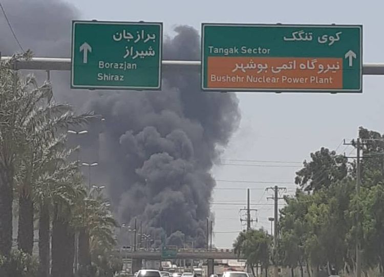 آتش‌سوزی در کارخانه شناورسازی در بوشهر+فیلم