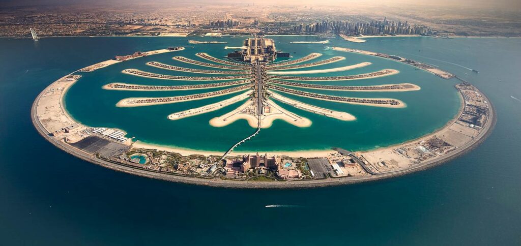 جزیره نخل دبی بزرگترین جزیره مصنوعی جهان