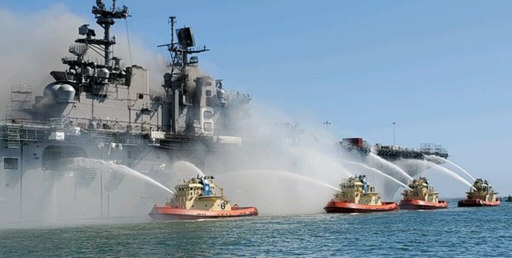 مهار آتش‌سوزی در ناو و کشتی جنگی یو‌اس‌اس بونهام ریچارد