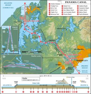 موقعیت جغرافیایی کانال پاناما