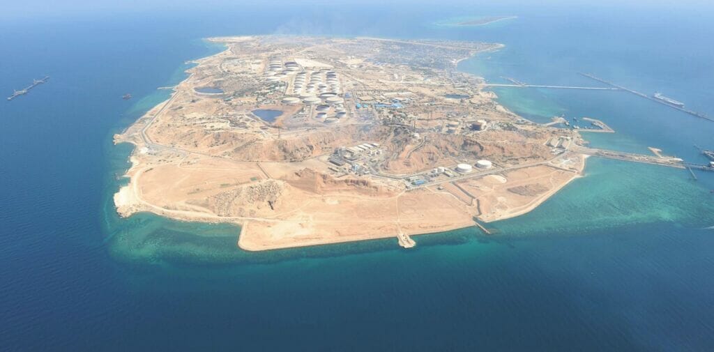 تصویر هوایی از جزیره خارک