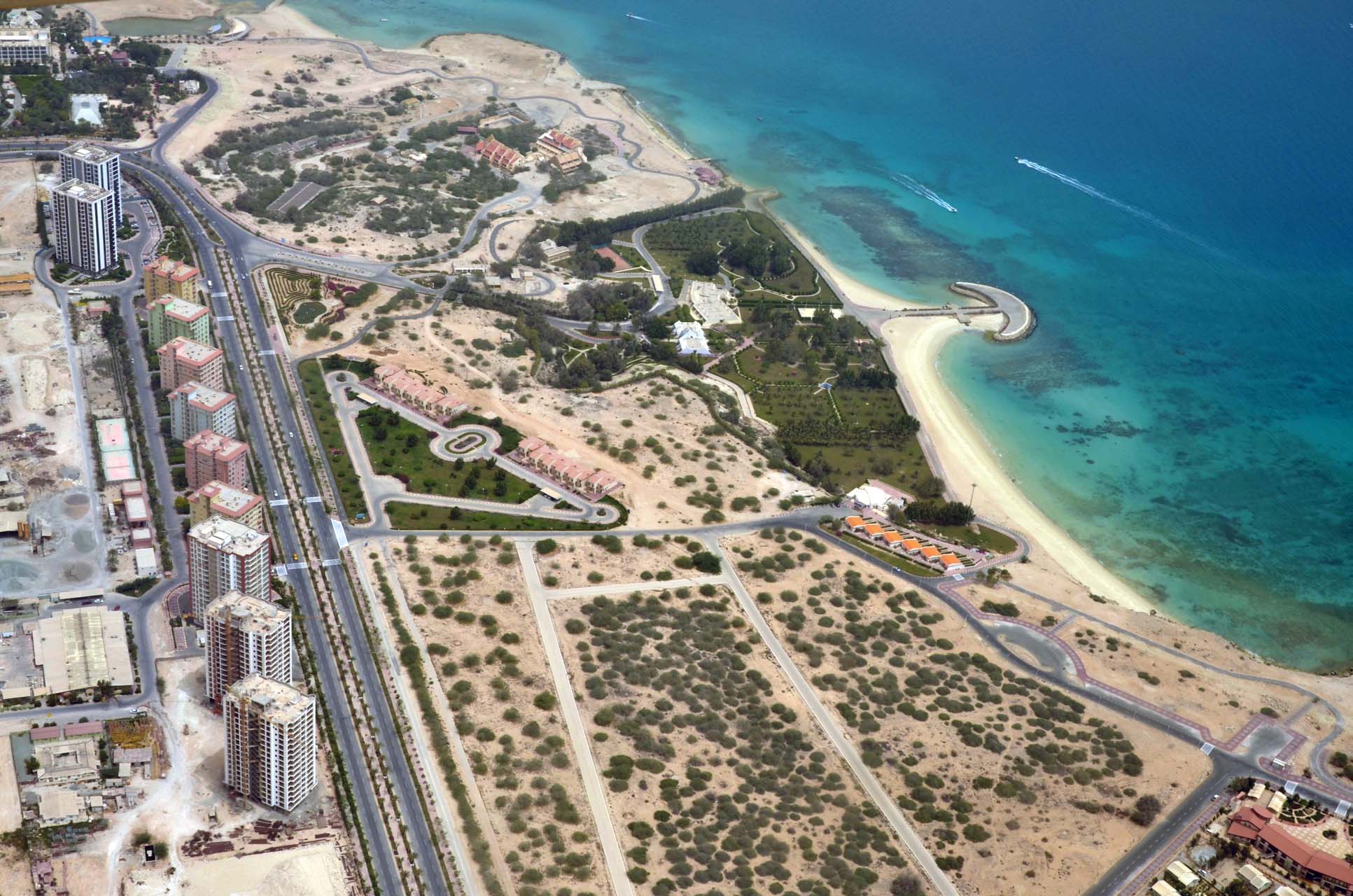 تصویر هوایی از جزیره زیبای کیش در هرمزگان