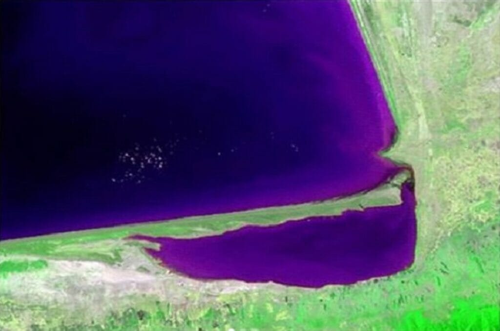عکس ماهواره‌ای خلیج گرگان از فضا