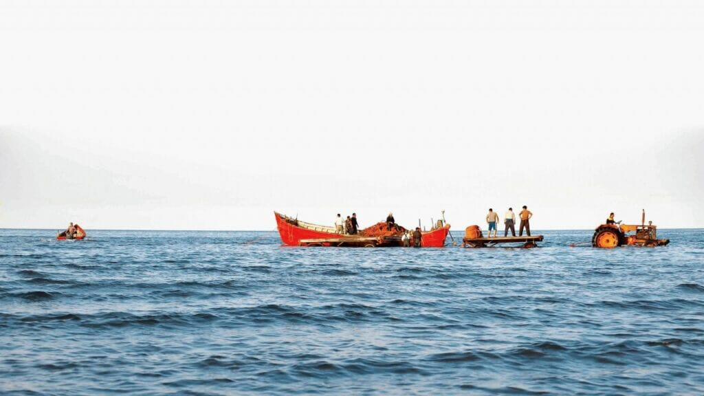 قایق‌های صیادی صیادان شمال دریای کاسپین