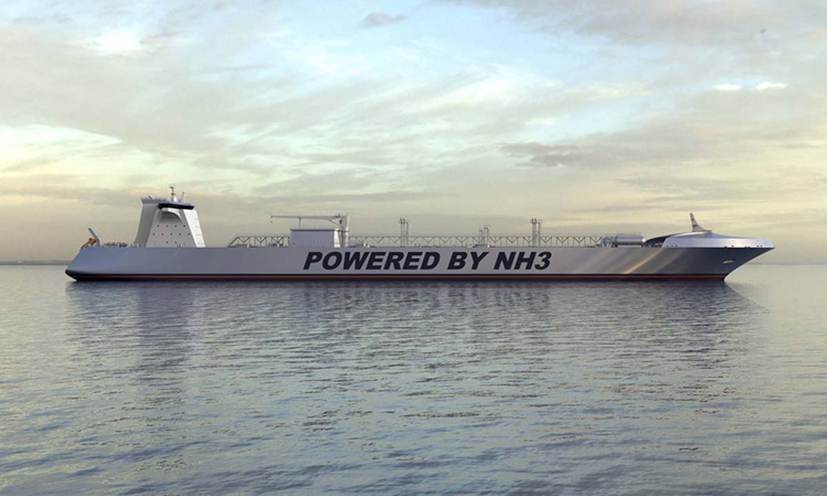 موتور کشتی با قدرت سوخت آمونیاک-NH3