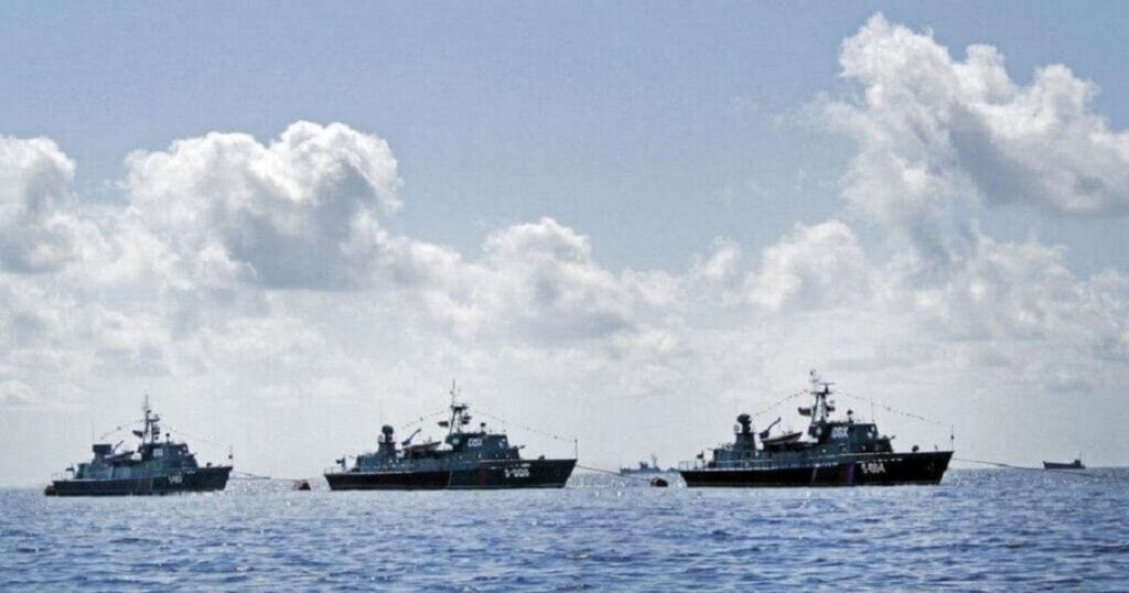 ناوچه‌های نیروی دریایی آذربایجان در خلیج باکو