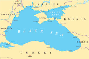 نقشه کشورهای حوزه دریای سیاه - black sea map