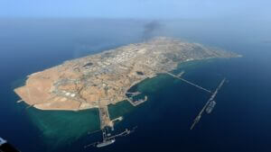 تصویر و عکس هوایی از صنایع نفت دریایی جزیره خارک