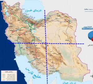 تراکم جاده و بزرگراه های ایران روی نقشه
