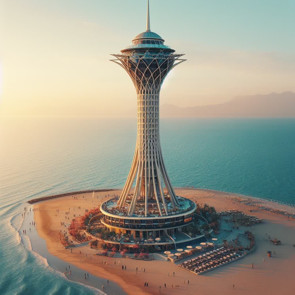 برج مشعل نماد ساحلی توسعه یافتگی بندر بوشهر